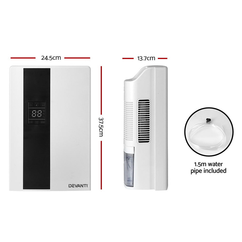 Devanti Dehumidifier 2L Air Purifier White - SuperSaverAU - view 2