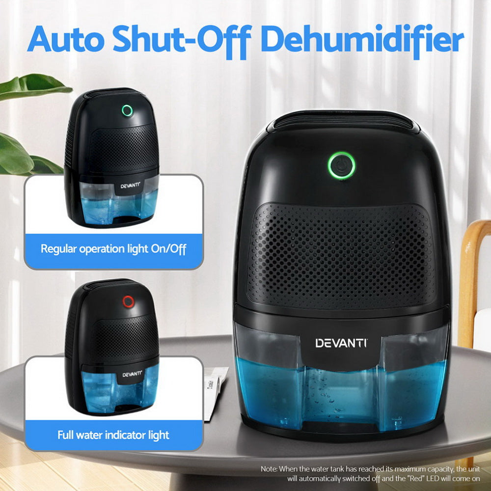 Devanti Dehumidifier 600ML Air Purifier Black - SuperSaverAU - view 4