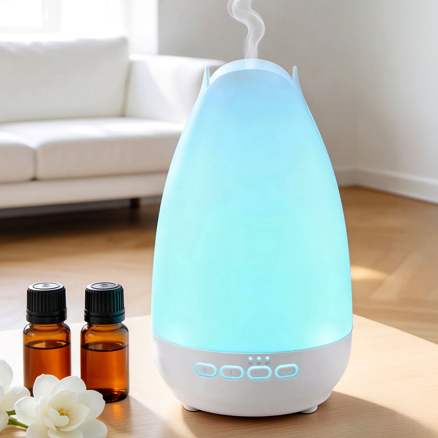 Devanti 300ml Ultrasonic Aroma Diffuser with LED Light - Wood Grain