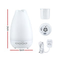 Devanti 300ml Ultrasonic Aroma Diffuser with LED Light - Wood Grain