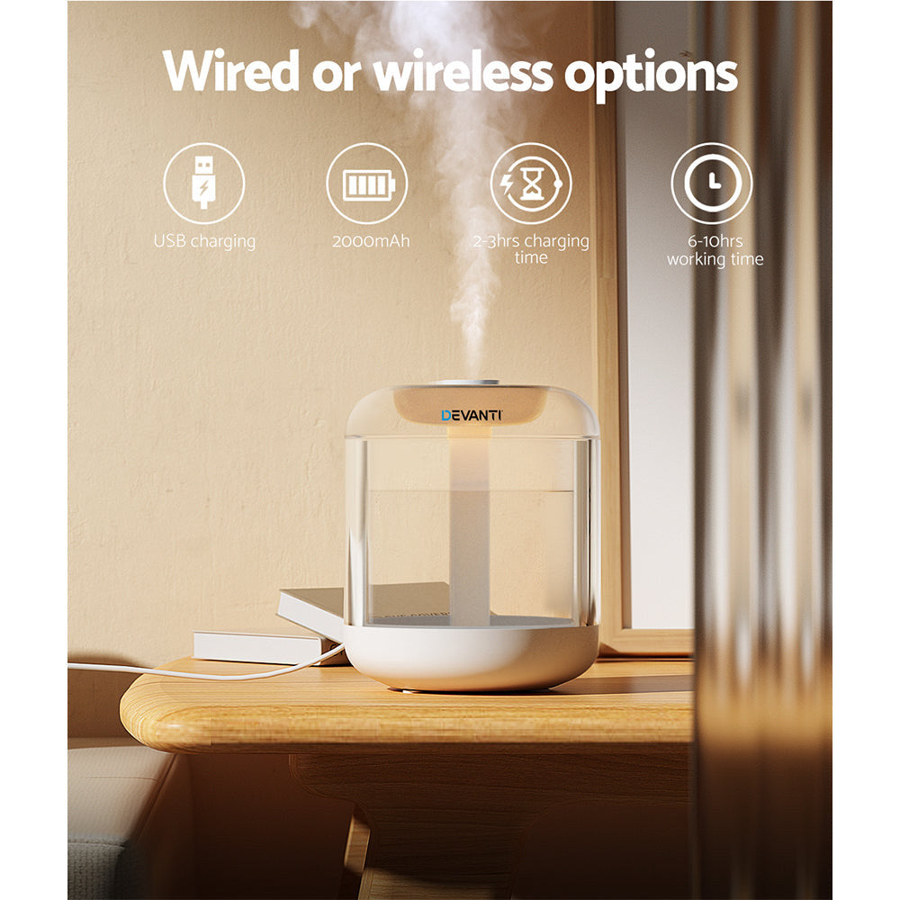 Devanti Ultrasonic Aroma Diffuser 1L - Humidifier, Purifier, Night Light - SuperSaverAU - view 6