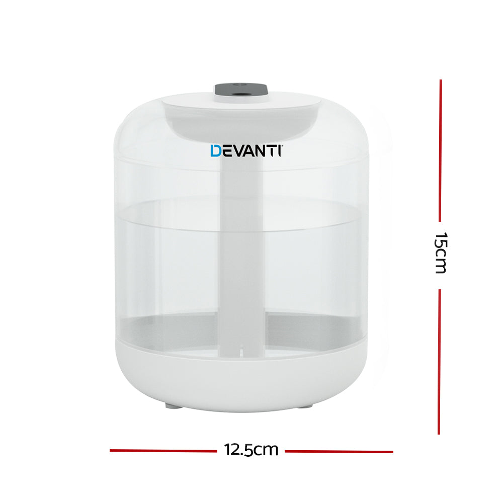 Devanti Ultrasonic Aroma Diffuser 1L - Humidifier, Purifier, Night Light - SuperSaverAU - view 2