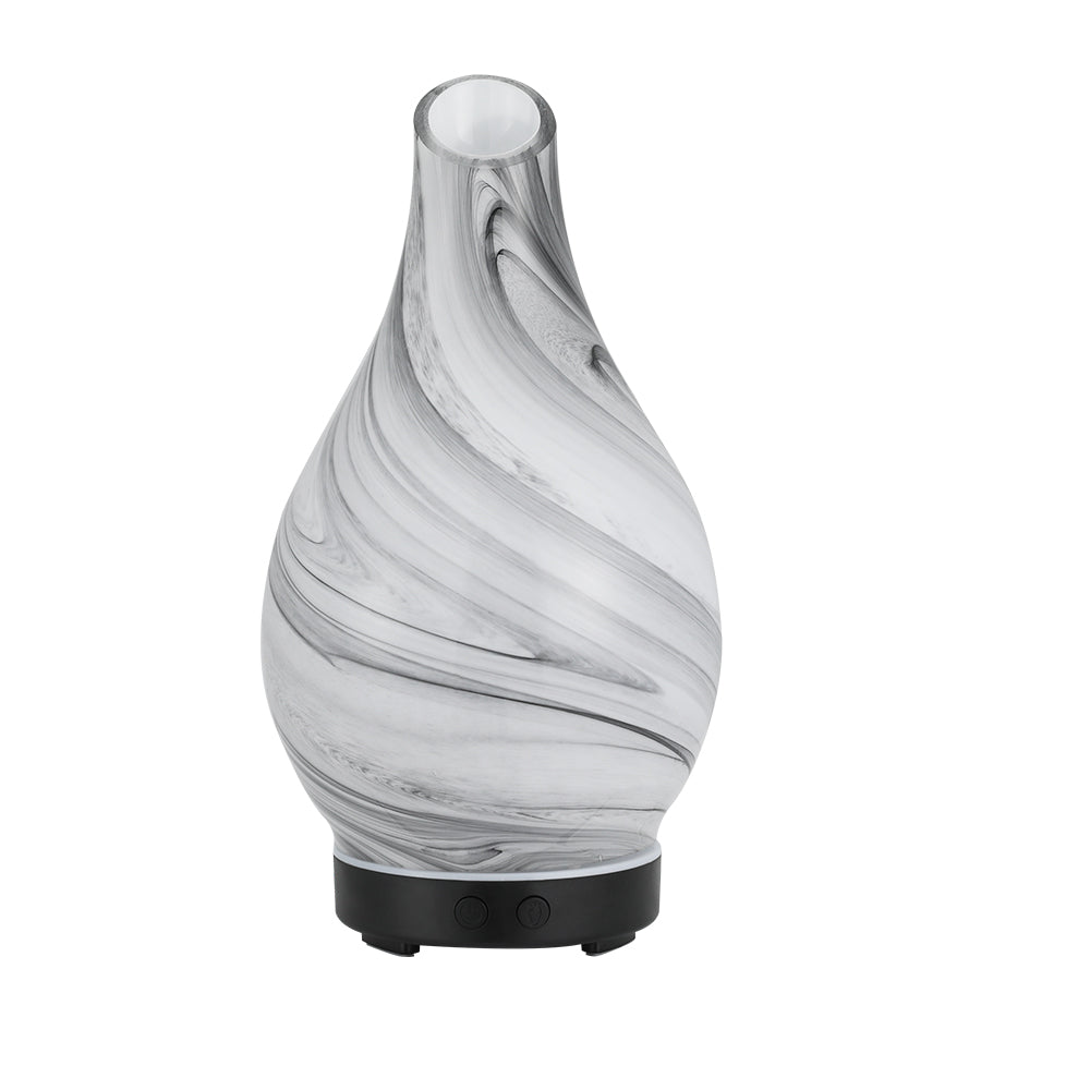 Devanti Aromatherapy Aroma Diffuser Essential Oil Humidifier LED Glass Marble - SuperSaverAU - view 1