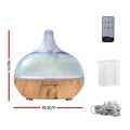 Devanti Aroma Diffuser Aromatherapy 3D Glass 400ml - SuperSaverAU - view 2