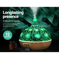 Devanti Aroma Diffuser Aromatherapy 3D Glass 400ml - SuperSaverAU - view 4