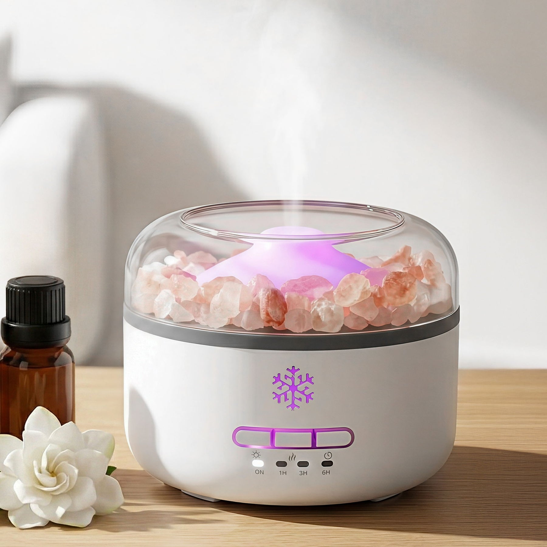Devanti 150ml Salt Lamp Aroma Diffuser with 14 LED Colours