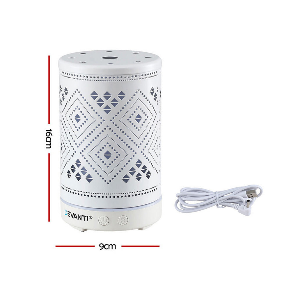 Devanti Ultrasonic Aroma Diffuser 100ml, 4-in-1 Humidifier & LED Night Light - SuperSaverAU - view 3
