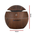 Devanti Aroma Diffuser Aromatherapy Dark Wood 130ml - SuperSaverAU - view 2