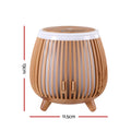 Devanti Aroma Diffuser 140ml Ultrasonic Humidifier with LED Lights, Deep Wood - SuperSaverAU - view 2