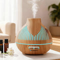 Devanti Aroma Diffuser 400ml Wood Grain Ultrasonic Humidifier with LED Lights - SuperSaverAU - view 1
