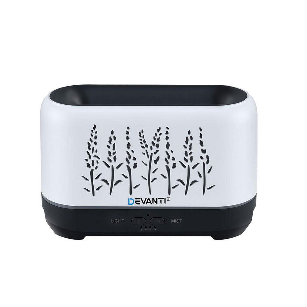 Devanti Aroma Diffuser 200ml with Simulated Flame Effect, Ultrasonic Mist, Timer - SuperSaverAU - view 4