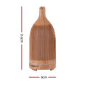 Devanti Ultrasonic Aroma Diffuser Aromatherapy 200ml LED Lights Iron Humidifier Forest Light wood grain - SuperSaverAU - view 3