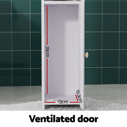 Artiss White Bathroom Cabinet - 3-Tier Toilet Roll Holder Organizer