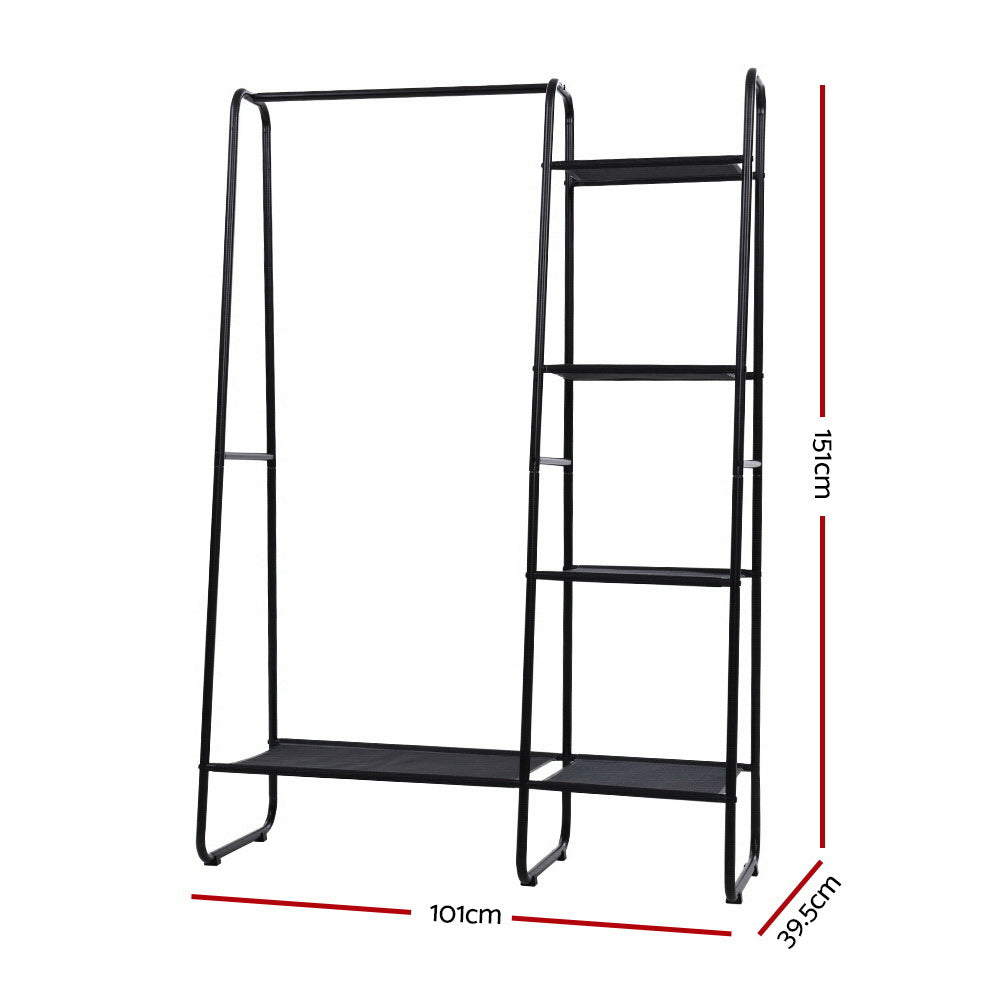 Artiss Metal Clothes Rack 101cm x 39.5cm x 151cm - Sturdy, Space-Saving Design - SuperSaverAU - view 4