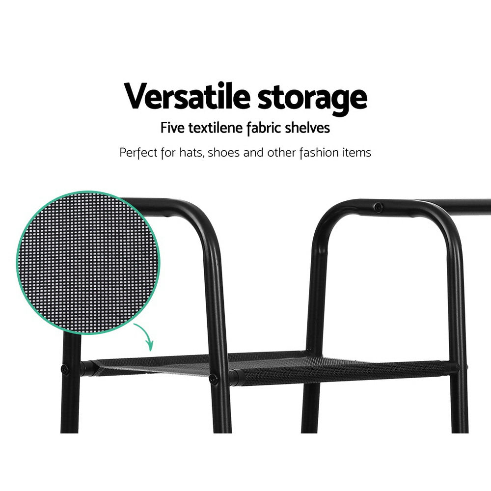 Artiss Metal Clothes Rack 101cm x 39.5cm x 151cm - Sturdy, Space-Saving Design - SuperSaverAU - view 5
