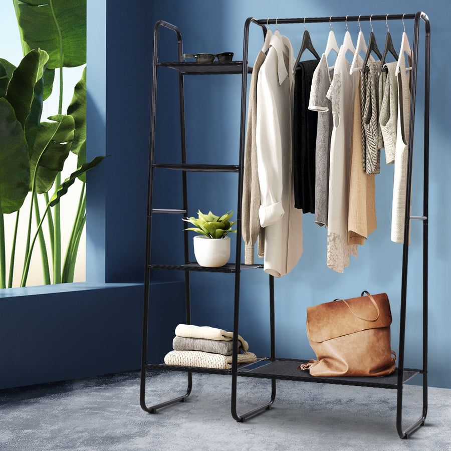 Artiss Metal Clothes Rack 101cm x 39.5cm x 151cm - Sturdy, Space-Saving Design - SuperSaverAU - view 1