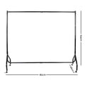 Artiss 6FT Metal Garment Display Rail - Black, 60kg Capacity, Rolling Castors - SuperSaverAU - view 2