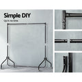 Artiss 6FT Metal Garment Display Rail - Black, 60kg Capacity, Rolling Castors - SuperSaverAU - view 5