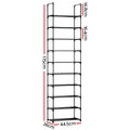 Artiss 10-Tier Stackable Shoe Rack Black - SuperSaverAU - view 4