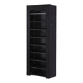Artiss 10-Tier Shoe Rack Cabinet with Removable Cover - Black - SuperSaverAU - view 3