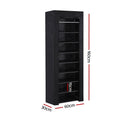 Artiss 10-Tier Shoe Rack Cabinet with Removable Cover - Black - SuperSaverAU - view 4