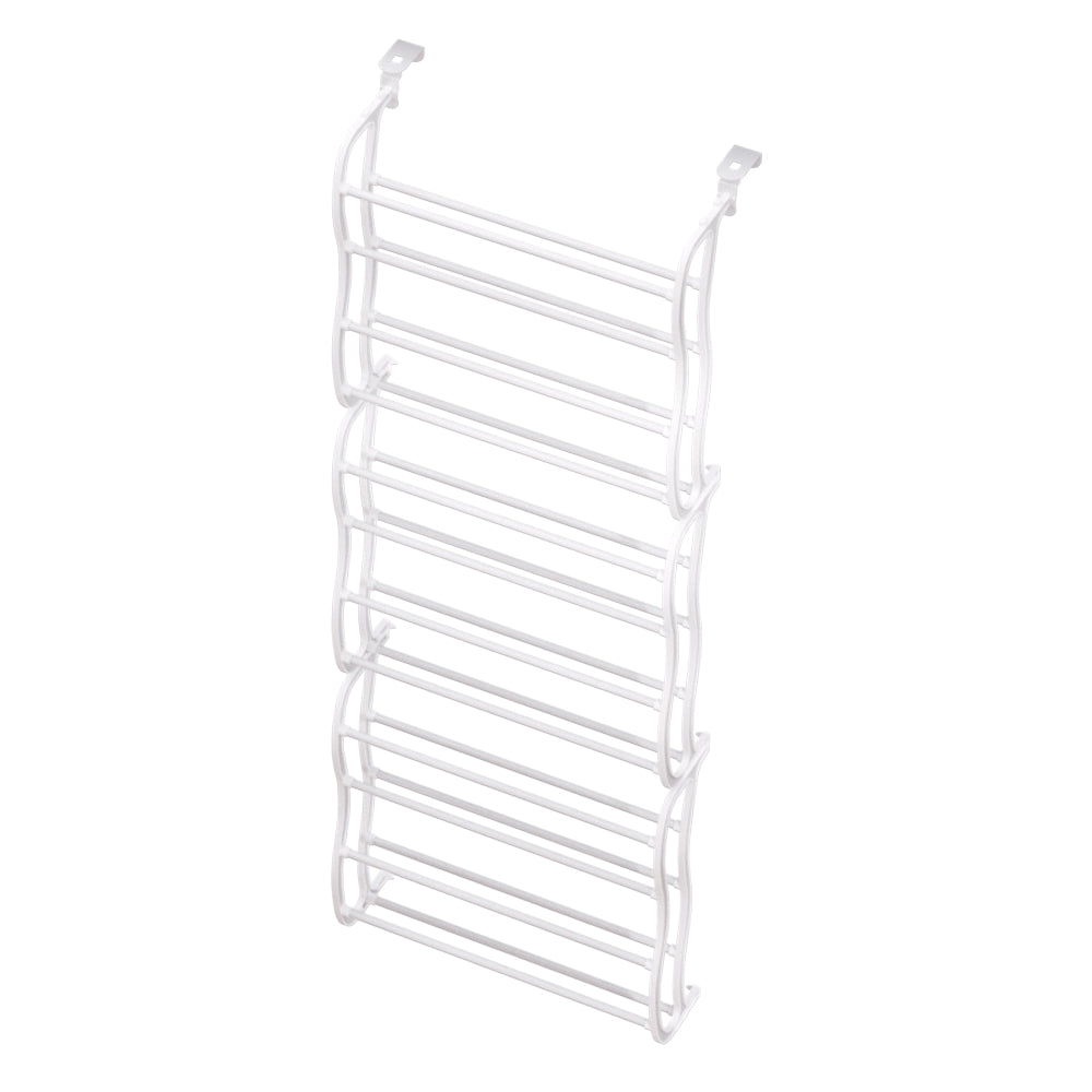 Artiss Shoe Rack 12-Tier Hanging Over Door Organiser for 24 Pairs, White - SuperSaverAU - view 1