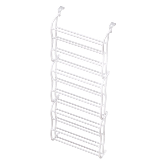 Artiss Shoe Rack 12-Tier Hanging Over Door Organiser for 24 Pairs, White