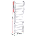 Artiss Shoe Rack 12-Tier Hanging Over Door Organiser for 24 Pairs, White - SuperSaverAU - view 2