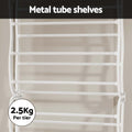 Artiss Shoe Rack 12-Tier Hanging Over Door Organiser for 24 Pairs, White - SuperSaverAU - view 5