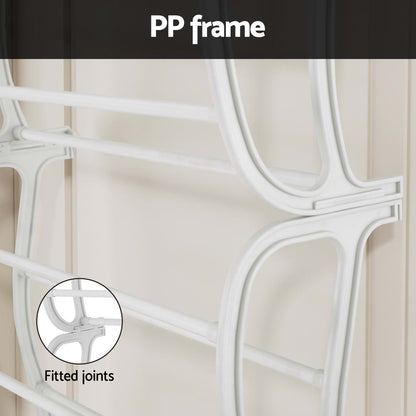 Artiss Shoe Rack 12-Tier Hanging Over Door Organiser for 24 Pairs, White