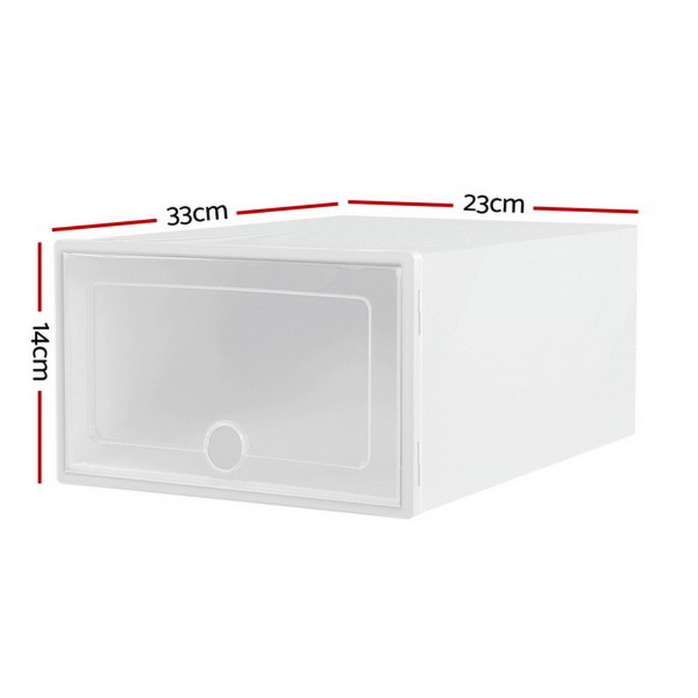 Artiss Abel Shoe Storage Boxes Set of 12, Foldable, Stackable, 33x23x14cm - SuperSaverAU - view 4