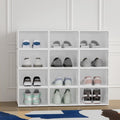 Artiss Abel Shoe Storage Boxes Set of 12, Foldable, Stackable, 33x23x14cm - SuperSaverAU - view 1
