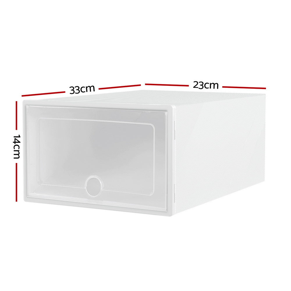 Artiss Abel Shoe Storage Boxes Set of 24, Foldable, Stackable, 33x23x14cm - SuperSaverAU - view 4