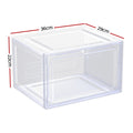 Artiss Shoe Storage Boxes Set of 2, 36x29x22cm, Stackable with Magnetic Door - SuperSaverAU - view 2