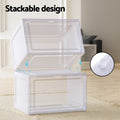 Artiss Shoe Storage Boxes Set of 2, 36x29x22cm, Stackable with Magnetic Door - SuperSaverAU - view 3