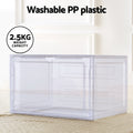 Artiss Shoe Storage Boxes Set of 2, 36x29x22cm, Stackable with Magnetic Door - SuperSaverAU - view 5