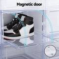 Artiss Shoe Storage Boxes Set of 2, 36x29x22cm, Stackable with Magnetic Door - SuperSaverAU - view 6