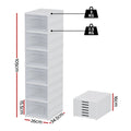 Artiss 6-Tier Foldable Shoe Rack Organizer - White - SuperSaverAU - view 3