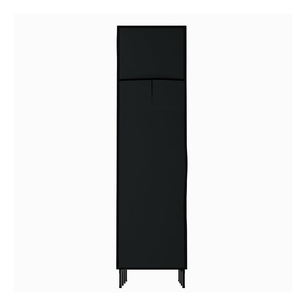 Artiss DIY Fabric Wardrobe 124x42x173cm - Large Capacity, Tool-Free Assembly, Black - SuperSaverAU - view 5