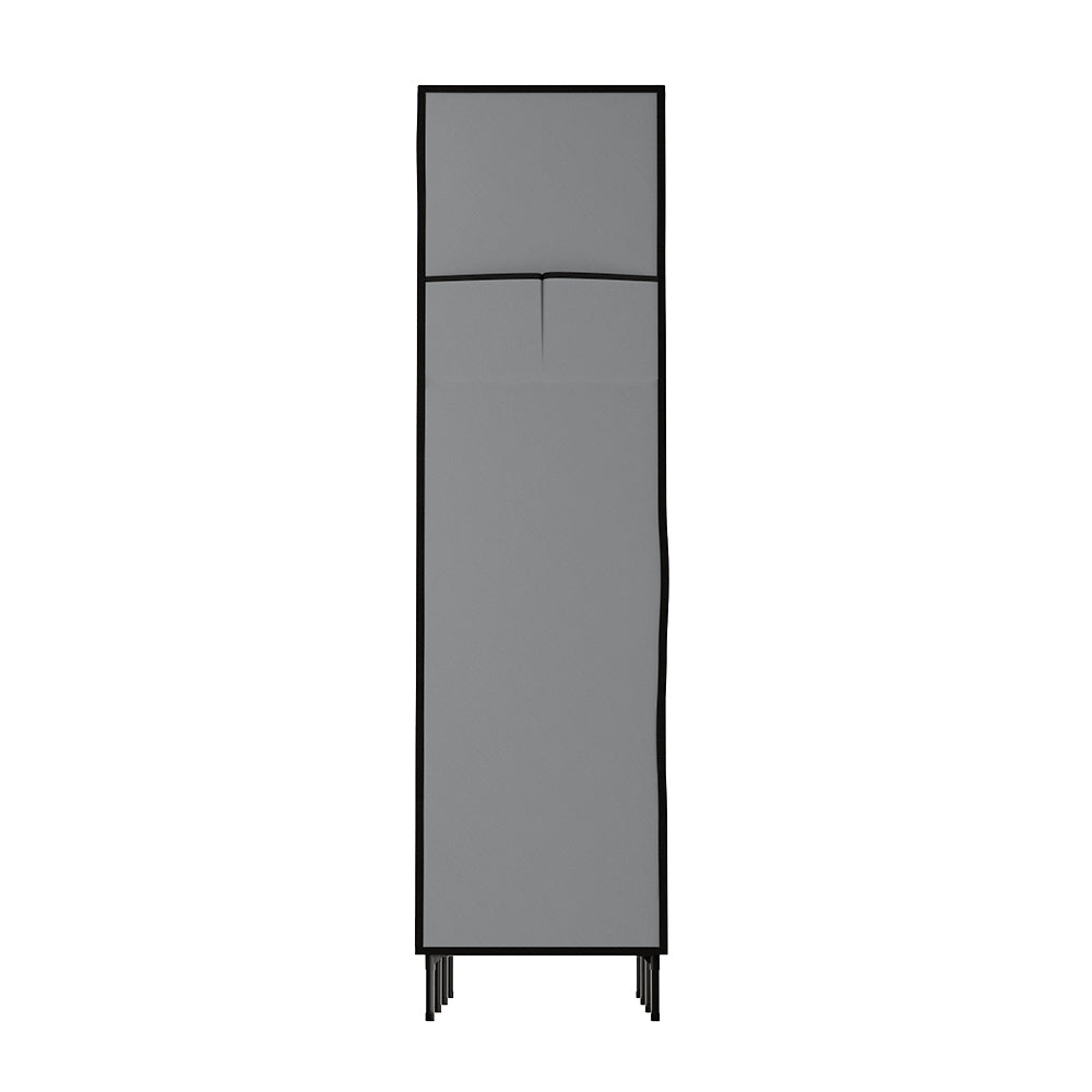 Artiss DIY Fabric Wardrobe Grey 124x42x173cm with Adjustable Panels & Tool-Free Assembly