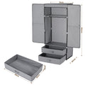 Artiss Portable Clothes Closet – Grey 75cm with Magnetic Door & Drawers