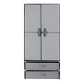 Artiss Portable Clothes Closet – Grey 75cm with Magnetic Door & Drawers