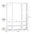 Artiss Portable Clothes Closet – White 130cm, 3 Rods & 9 Shelves