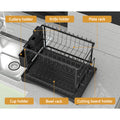 Cefito 2 Tier Dish Rack, Detachable Design, Steel Frame, 46cm x 30.5cm x 32cm - SuperSaverAU - view 3