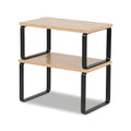 Cefito Kitchen Storage Shelf Organiser Set – Pine Wood 2 Pack