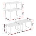 Cefito Kitchen Storage Shelf Organiser Set – White 2 Pack