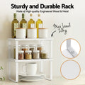 Cefito Kitchen Storage Shelf Organiser Set – White 2 Pack