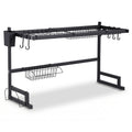 Cefito Over Sink Dish Drying Rack – Black 85cm, 2 Tier Carbon Steel