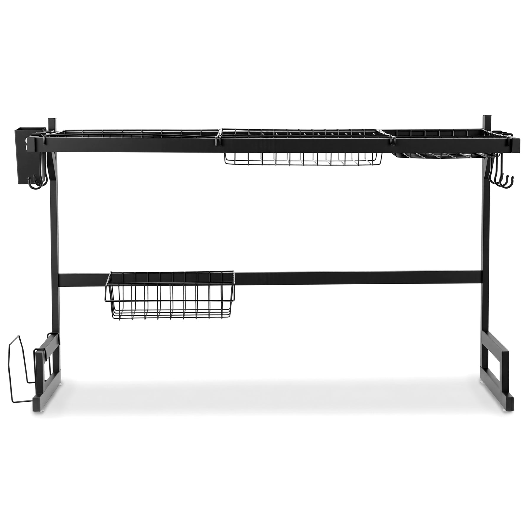 Cefito Over Sink Dish Drying Rack – Black 85cm, 2 Tier Carbon Steel
