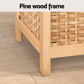 Artiss Laundry Hamper 38cm x 38cm x 55cm Pine Wood Frame with Detachable Lid - SuperSaverAU - view 5
